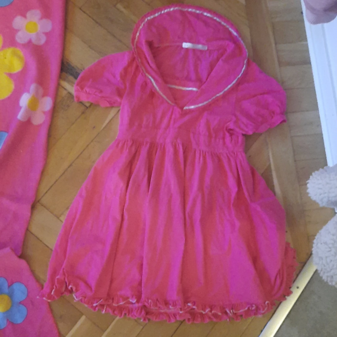 Rosa kawaii klänning med krage