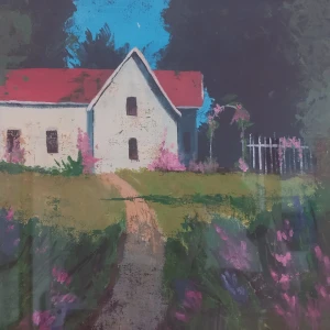 Tavla med ram - Mått: 40×50 cm Tavlan är målad av mig! Härmade en ganska känd konstnär som heter Romona youngquist. Hennes tavlor kostar ca 1500 kr och uppåt. Säljer den bara för 450 då den inte är original. Priset kan alltid diskuteras! Ramet ingår redan i priset.