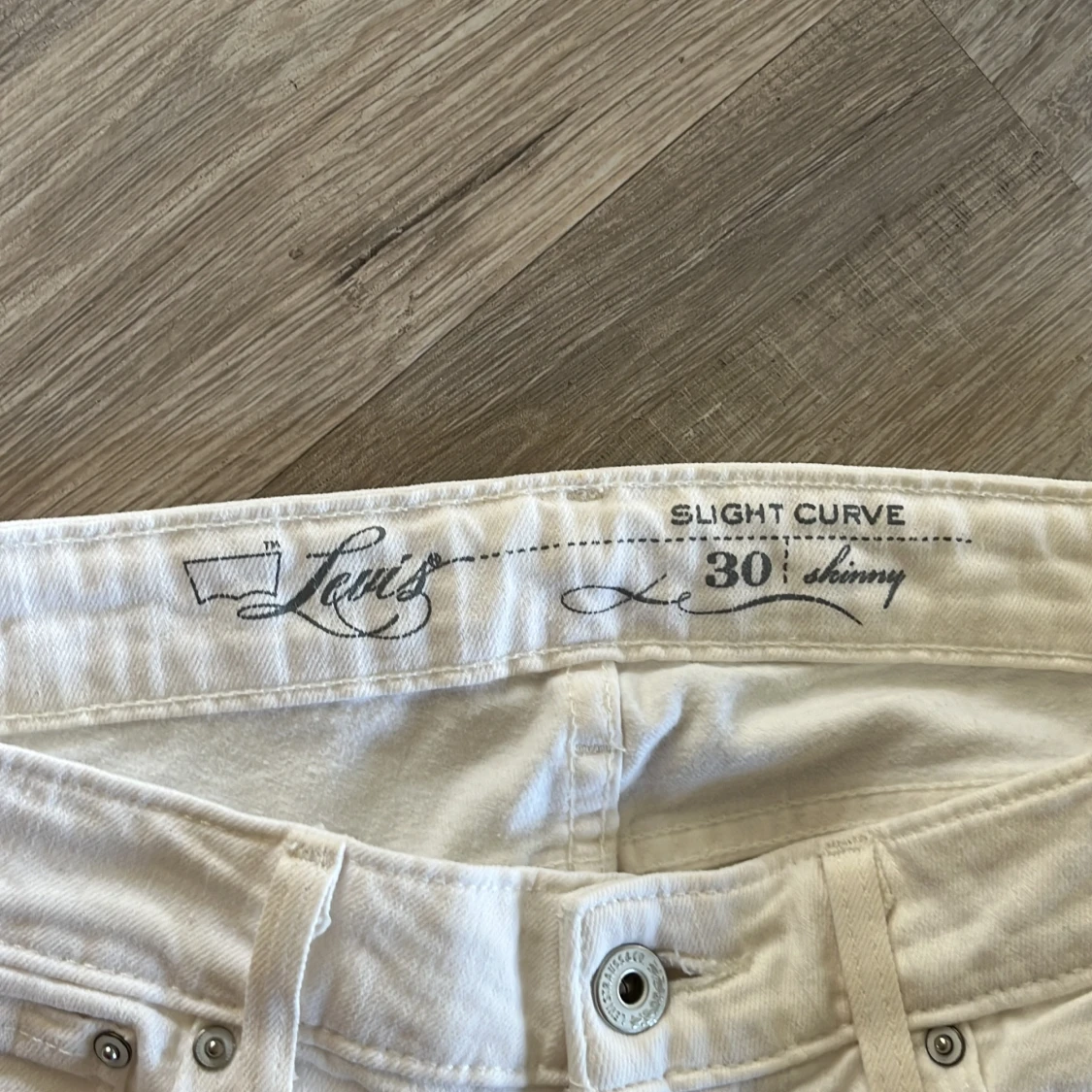 Vit volang jeanskjol - 91