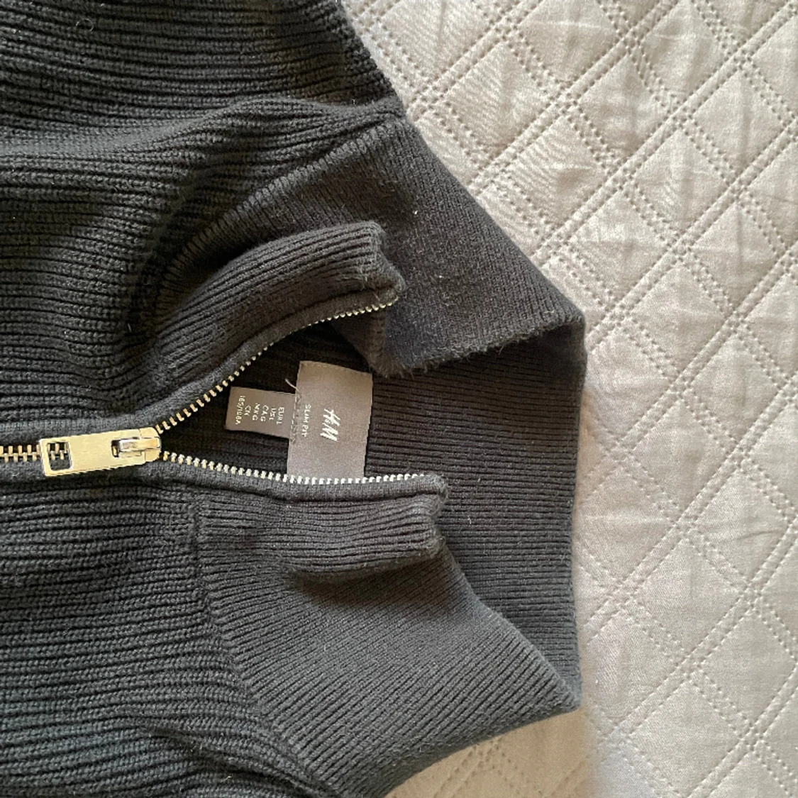 Svart half-zip - 90