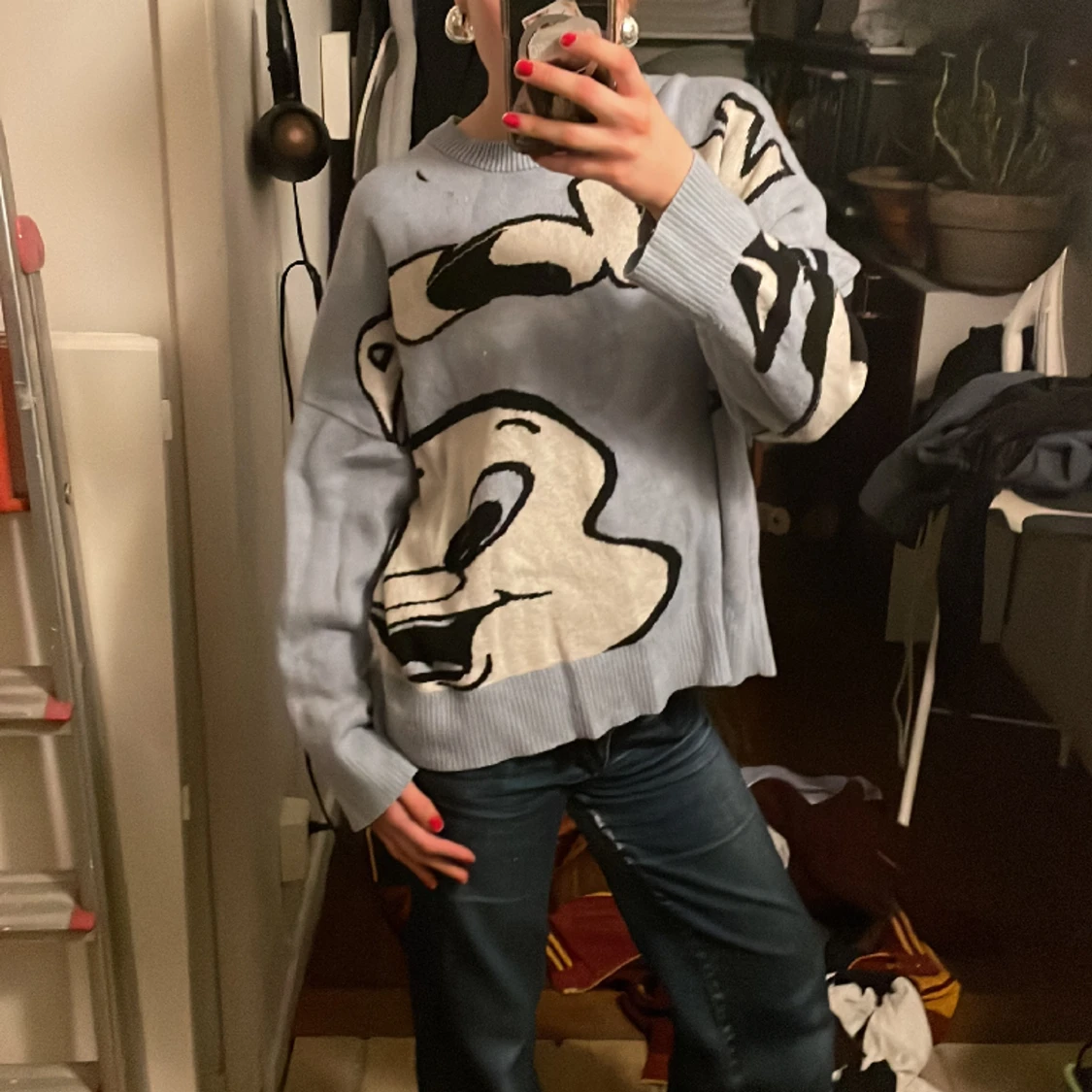 Tjocktröja me tryck