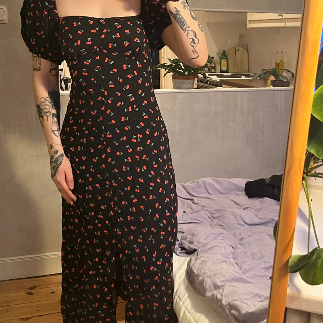 Klänning med körsbär 