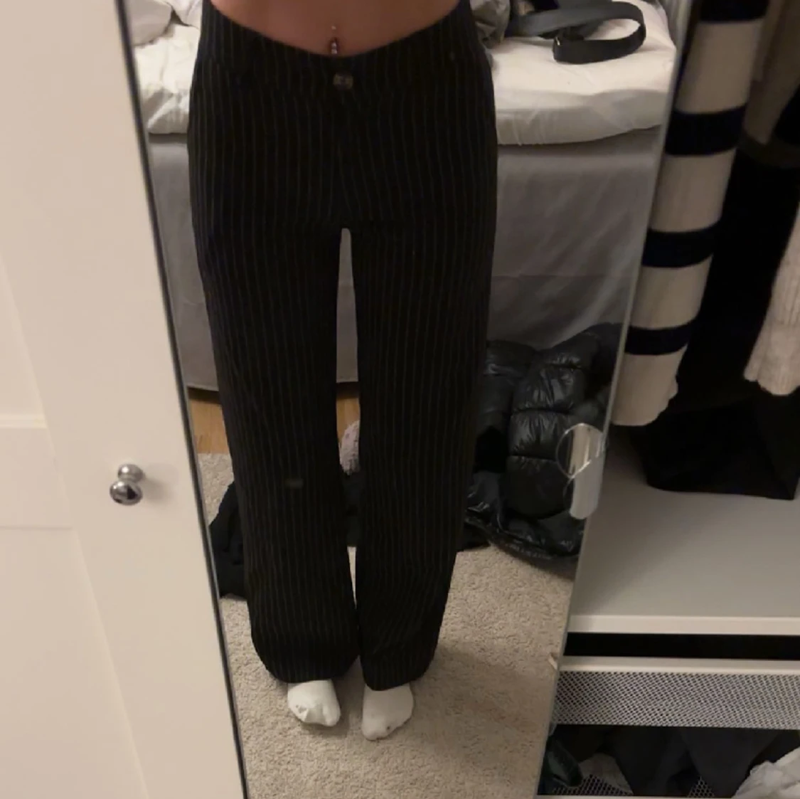 Randiga kostymbyxor  - 90