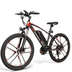 Samebike MY-26 E Mountain bike  - 26" med 350W motor som gör det enklare att åka. du kan båda åka med El läge som klarar 45km och med Pas läge som klarar 85km. Du har skärm där du kan se farten, batteri hälsa, hur långt du har kört och pedel assist. Vi erbjuder grattis frakt inom Sv