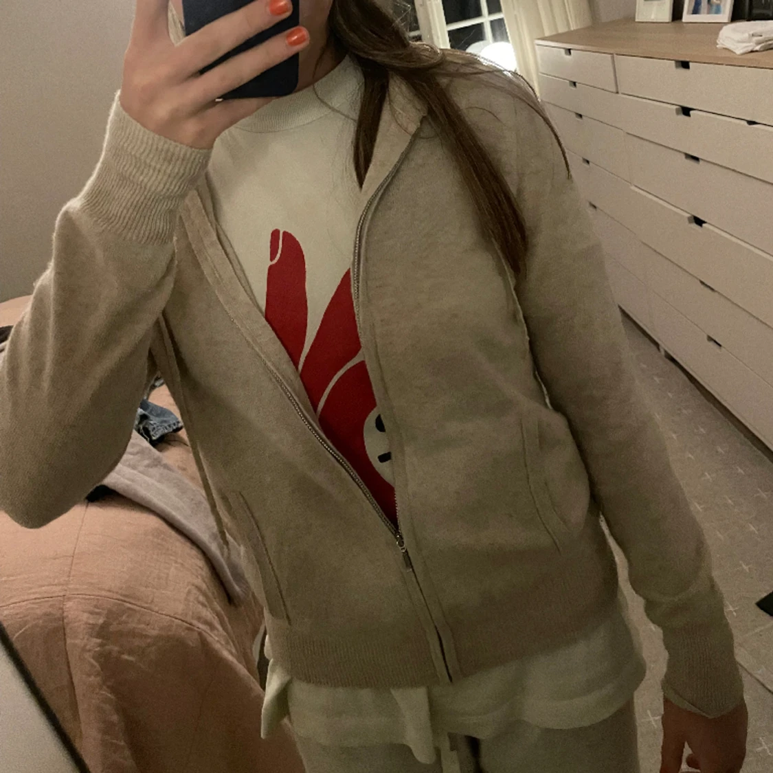 Soft goat zip hoodie - 90