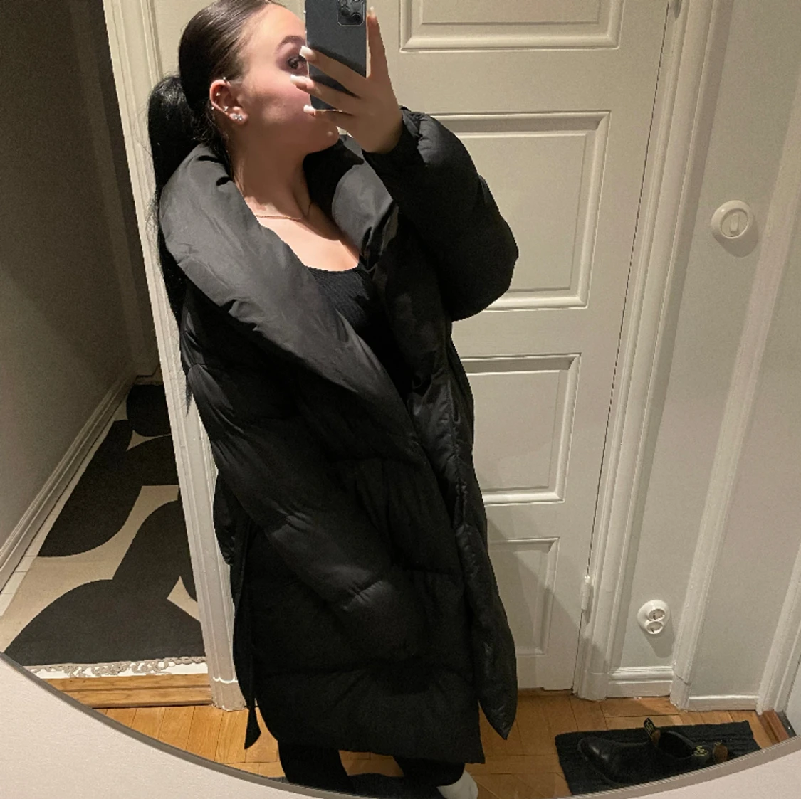 Svart puffer jacket - 90