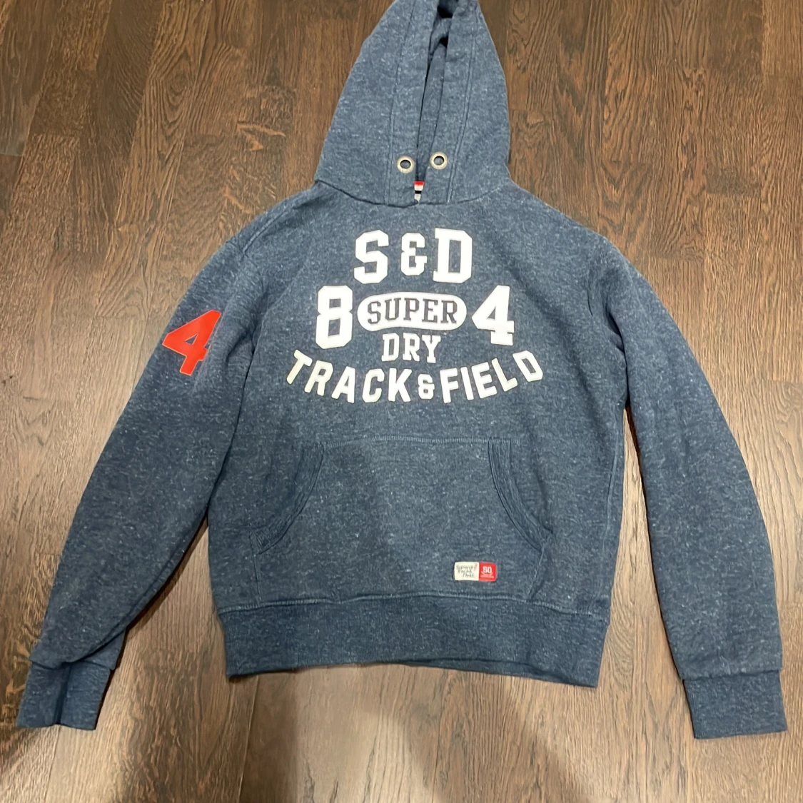 Blå Superdry hoodie med tryck - 3