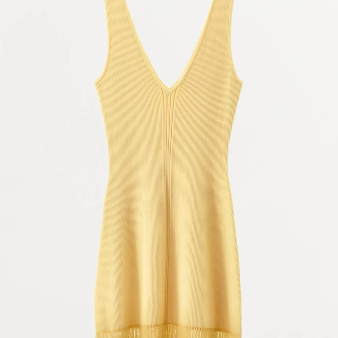 SÖKES: Gul zara ribbad långklänning - 1