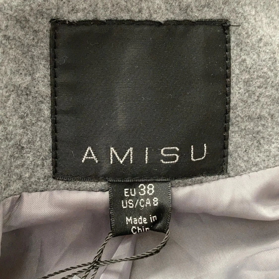 Grå kappa med huva från Amisu - 2