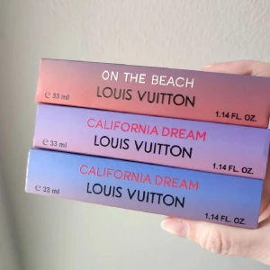 3x Louis Vuitton Perfumes - 3x Louis Vuitton perfumes. 2x California Dream, 1x On The Beach. Tester. 33ml bottles. New! 33ml x 3 = 99ml!!