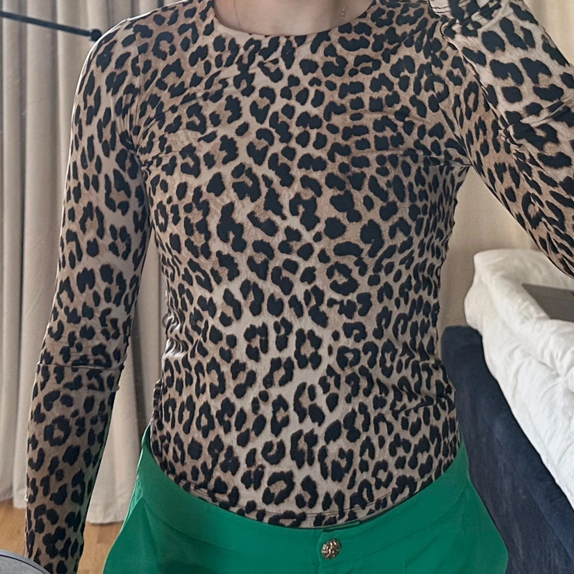 Leopardmönstrad långärmad topp H&M - 2