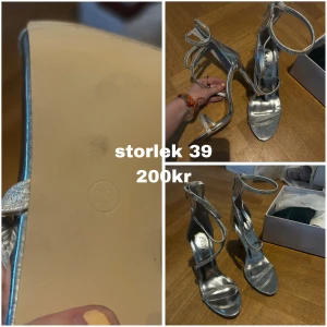 Silver Klackskor - oanvända, storlek 39.