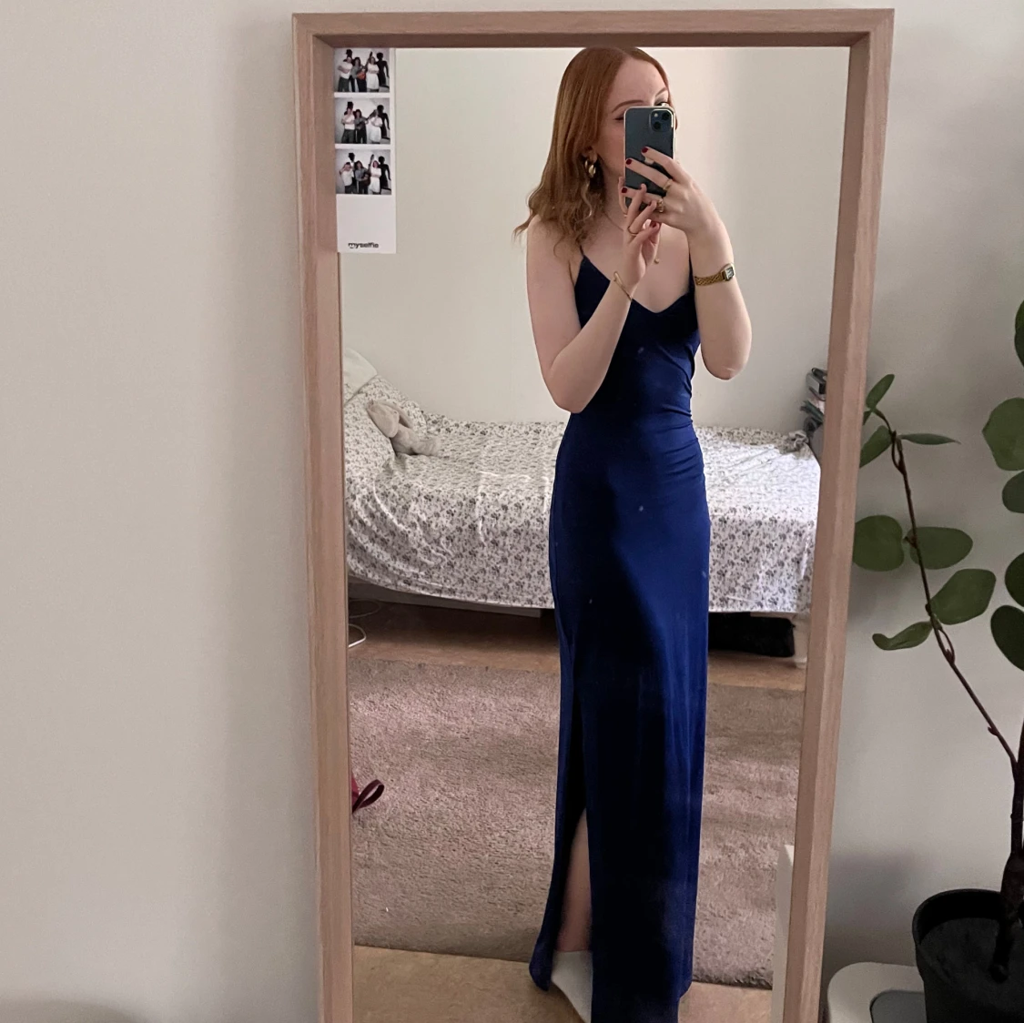Marinblå balklänning - 1