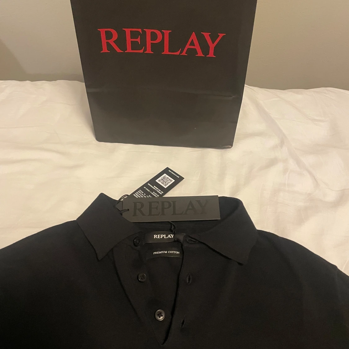 Svart pikétröja från Replay - 1