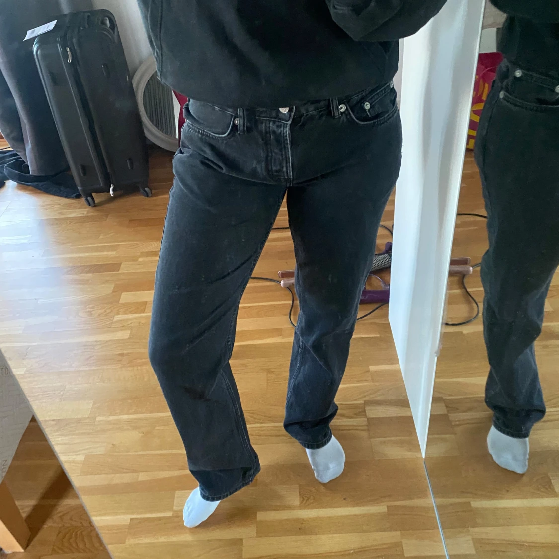 Nya raka lågmidjade jeans - 2