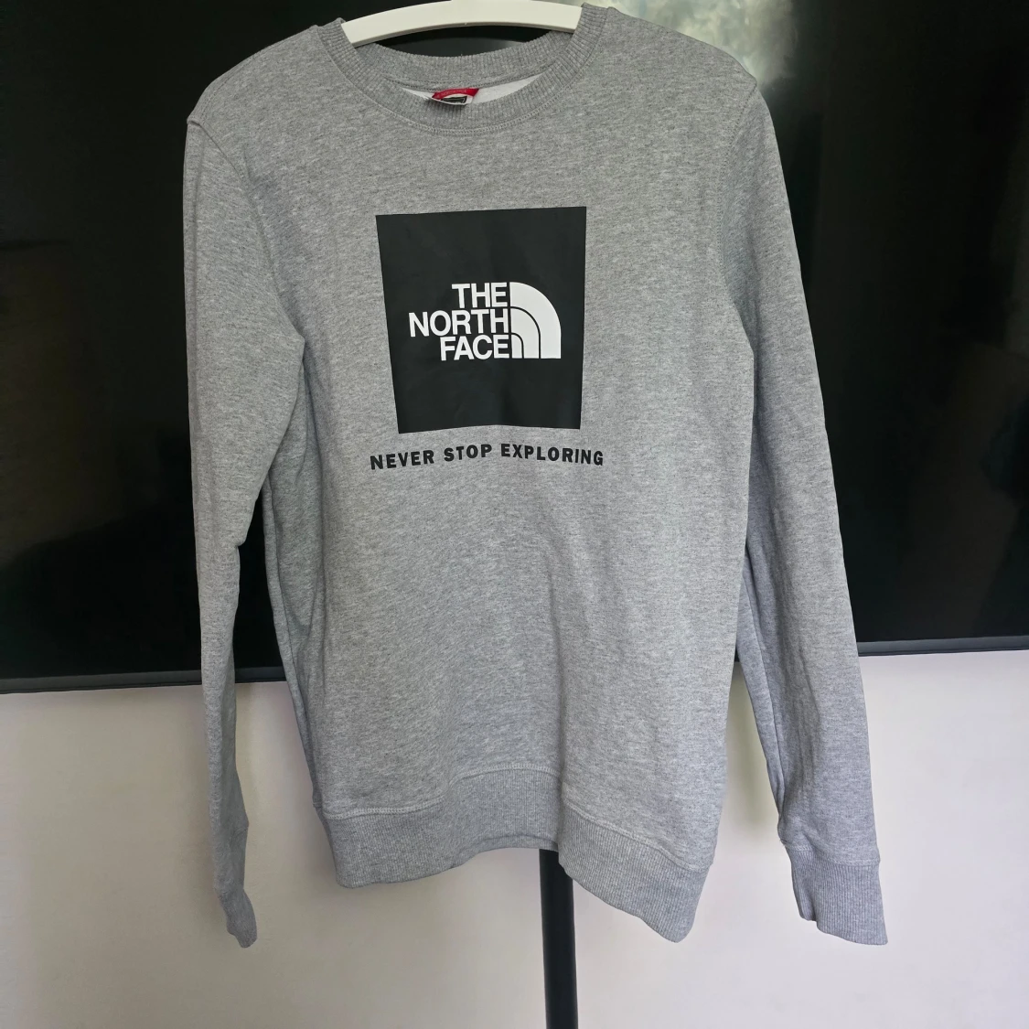 Grå sweatshirt från The North Face