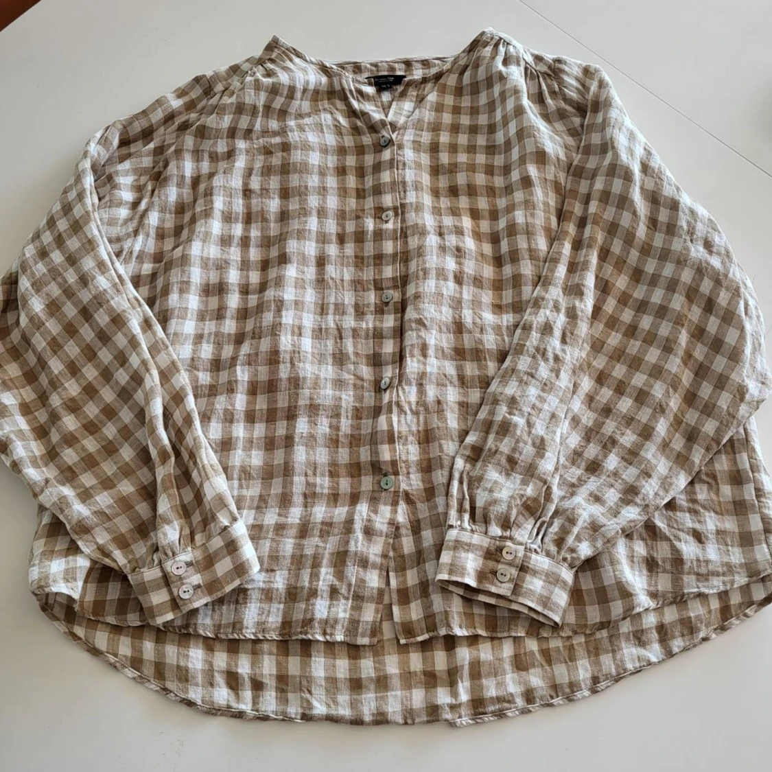 Rutig linneskjorta från Massimo Dutti