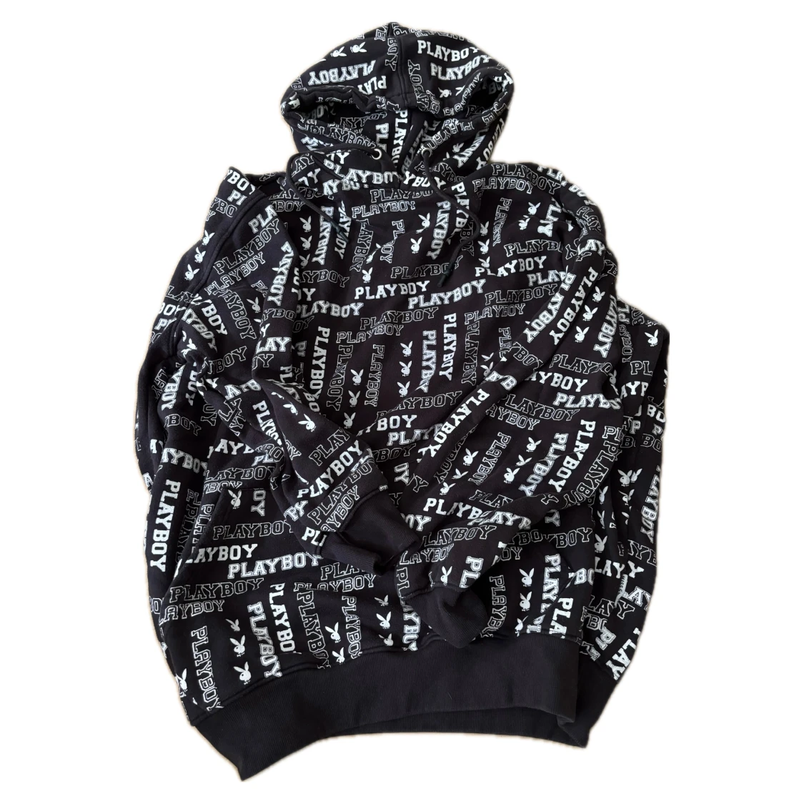 Svart hoodie Playboy x Missguided