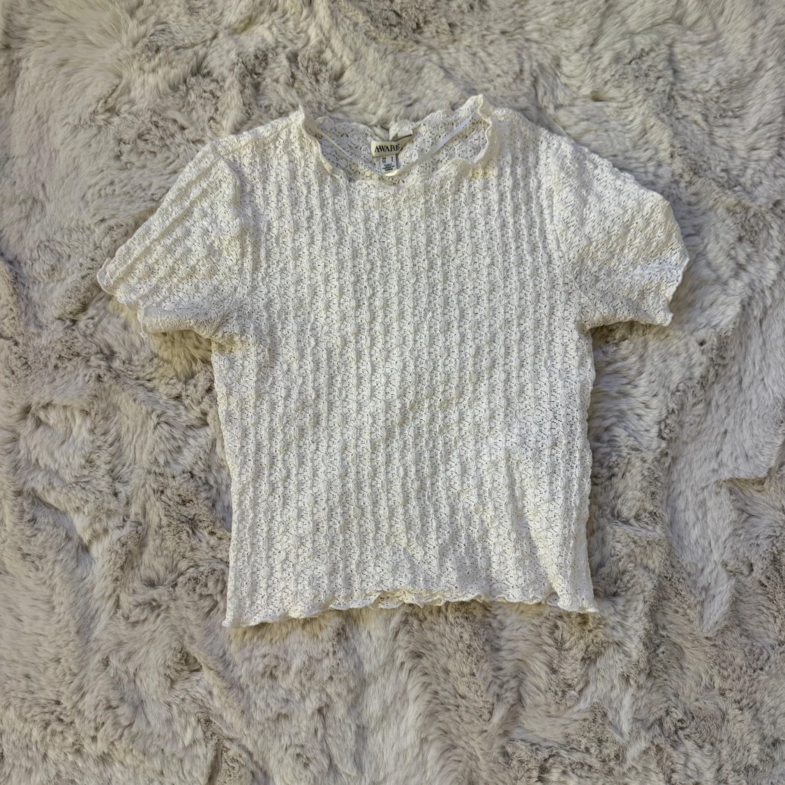 Vit spetsblus från Aware, stl S