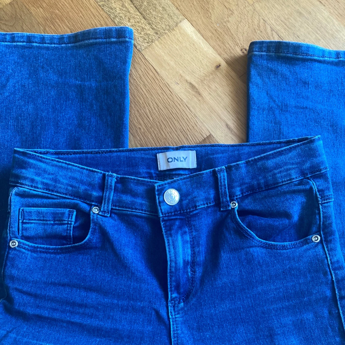 Blå bootcut jeans från ONLY, stl 152 - 4