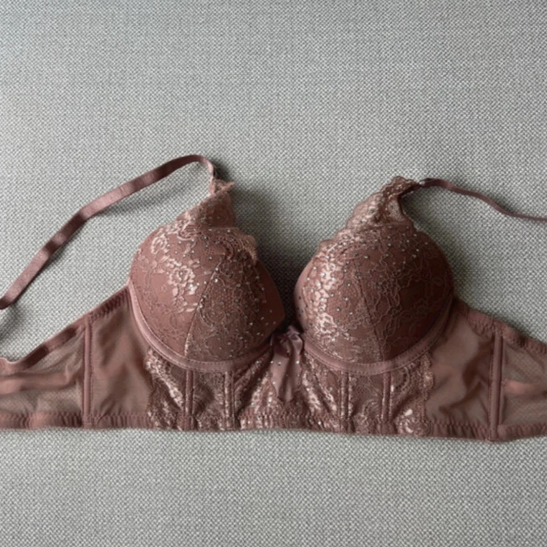 Rosa glittrig ny behå - 1