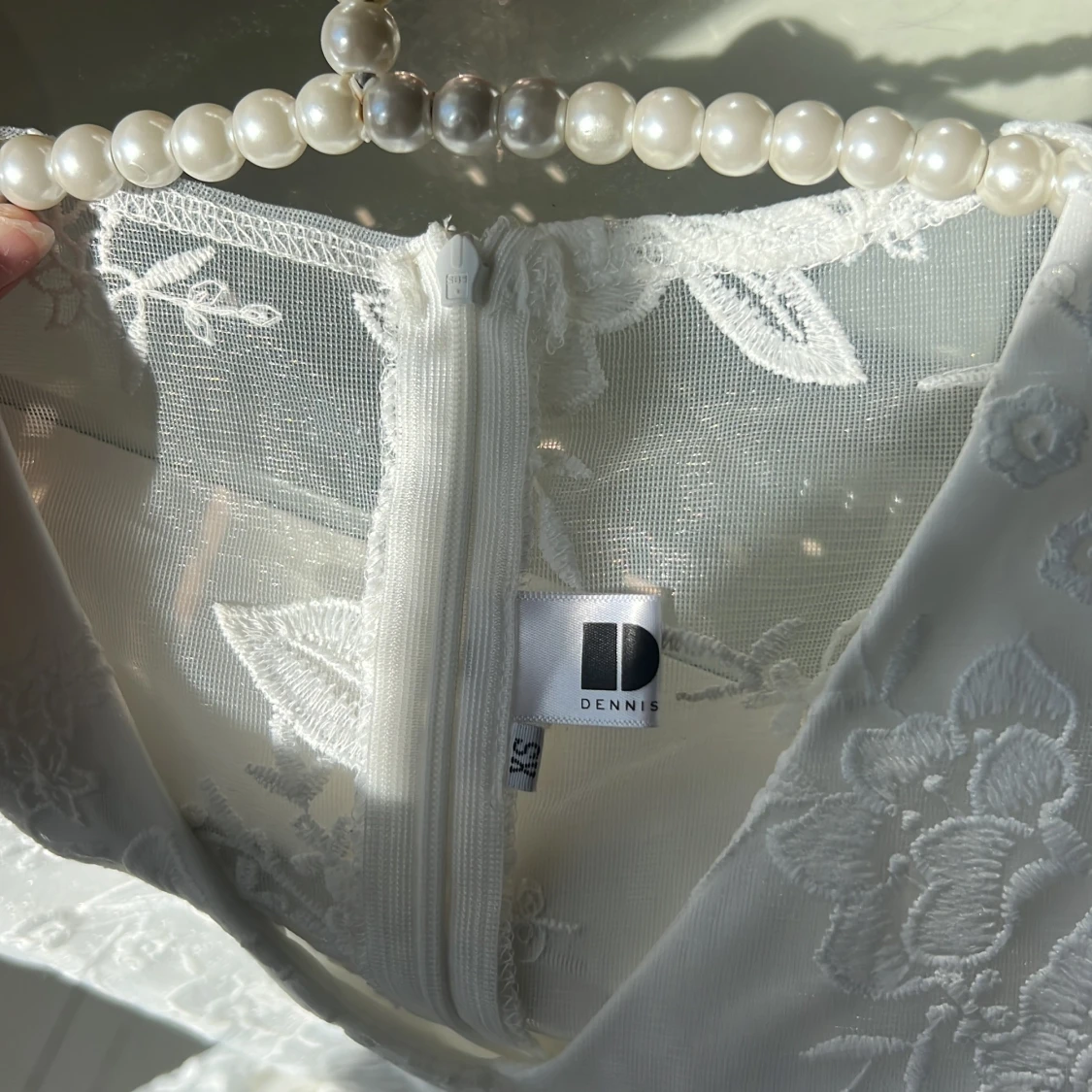 Vit spetsklänning   - 3