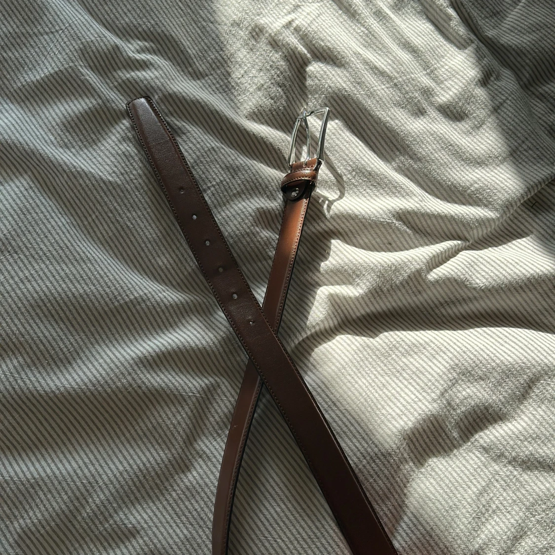 Brunt skärp från Montana i skinn - 1