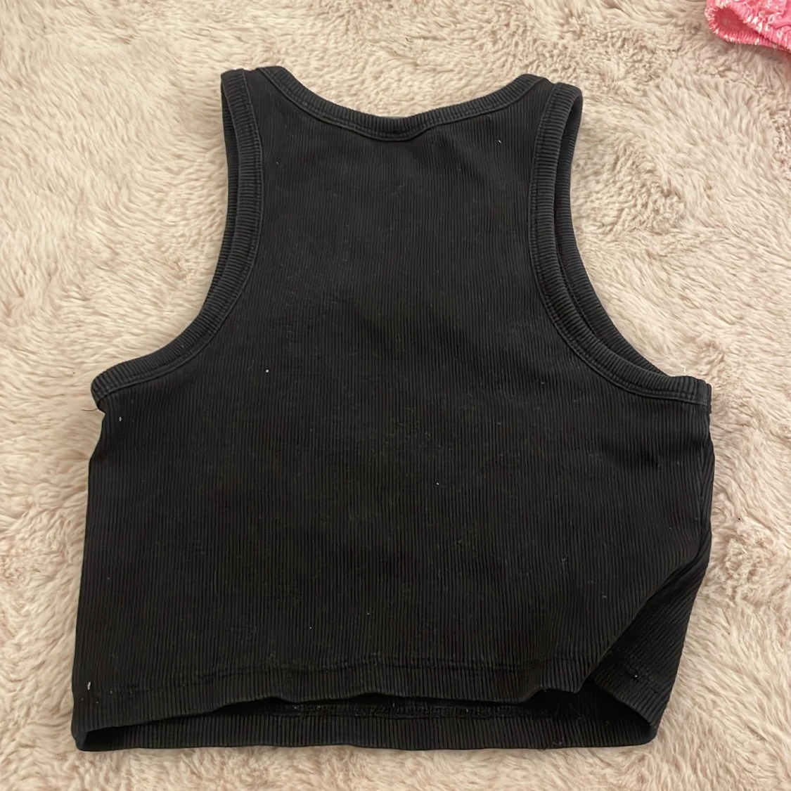 Svart ribbad linnetopp från H&M - 1