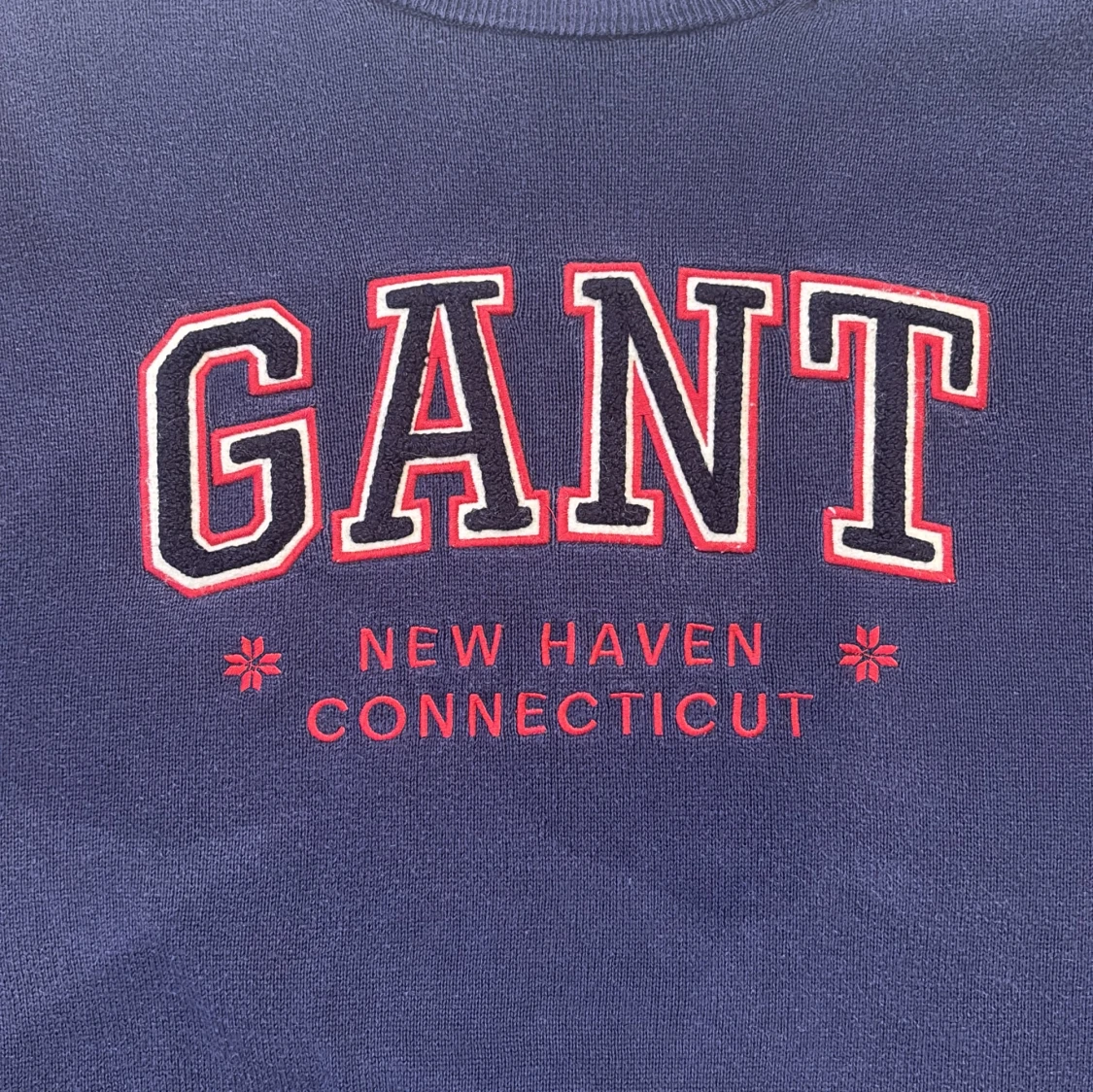 Marinblå stickad tröja från GANT XL - 2