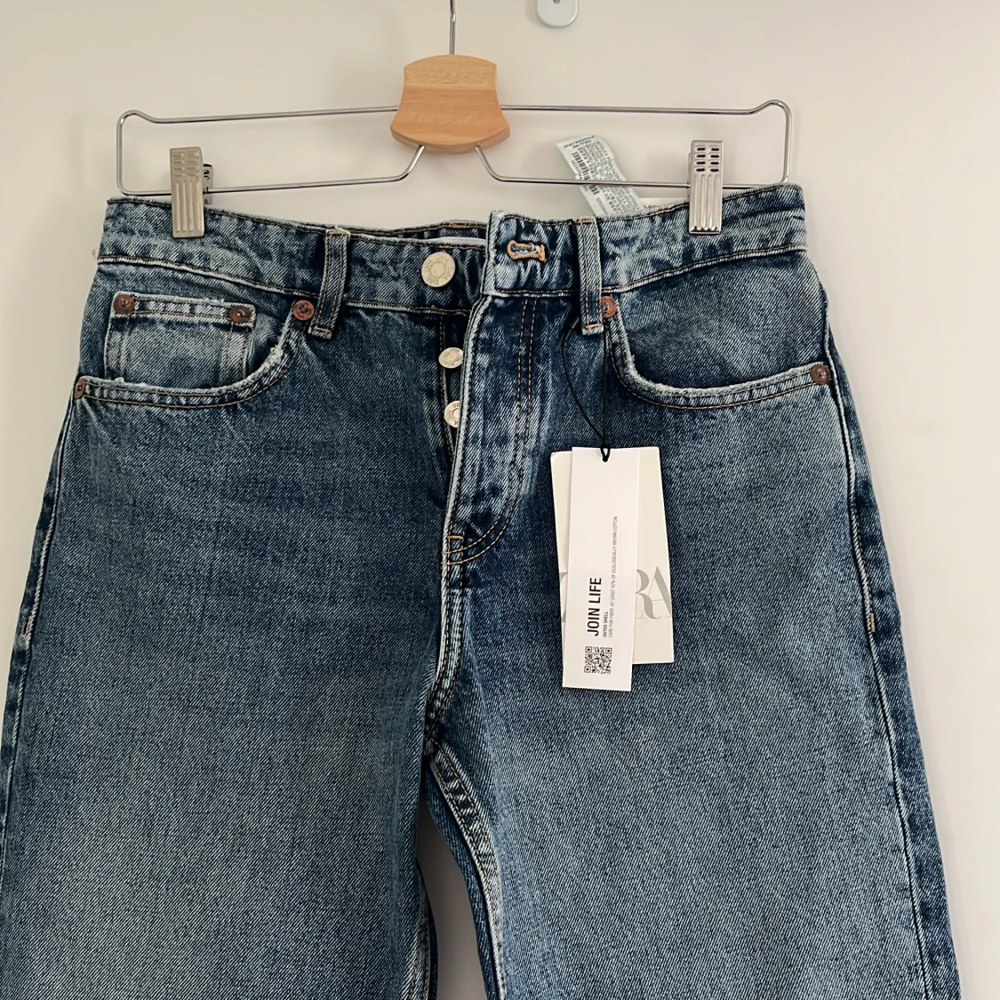 Blå raka jeans från Zara, strl 36