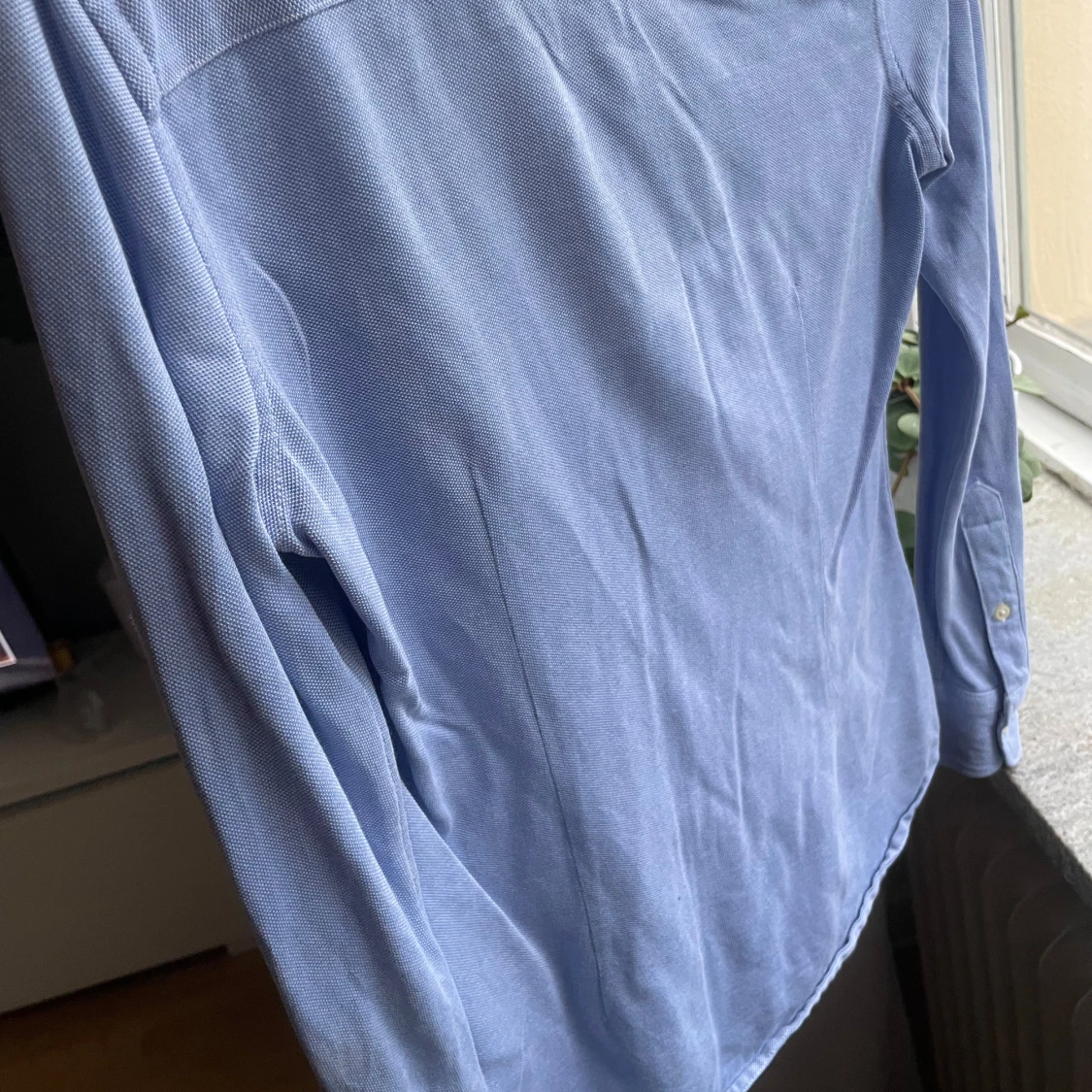 Blå slim fit oxfordskjorta från Ralph Lauren - 1