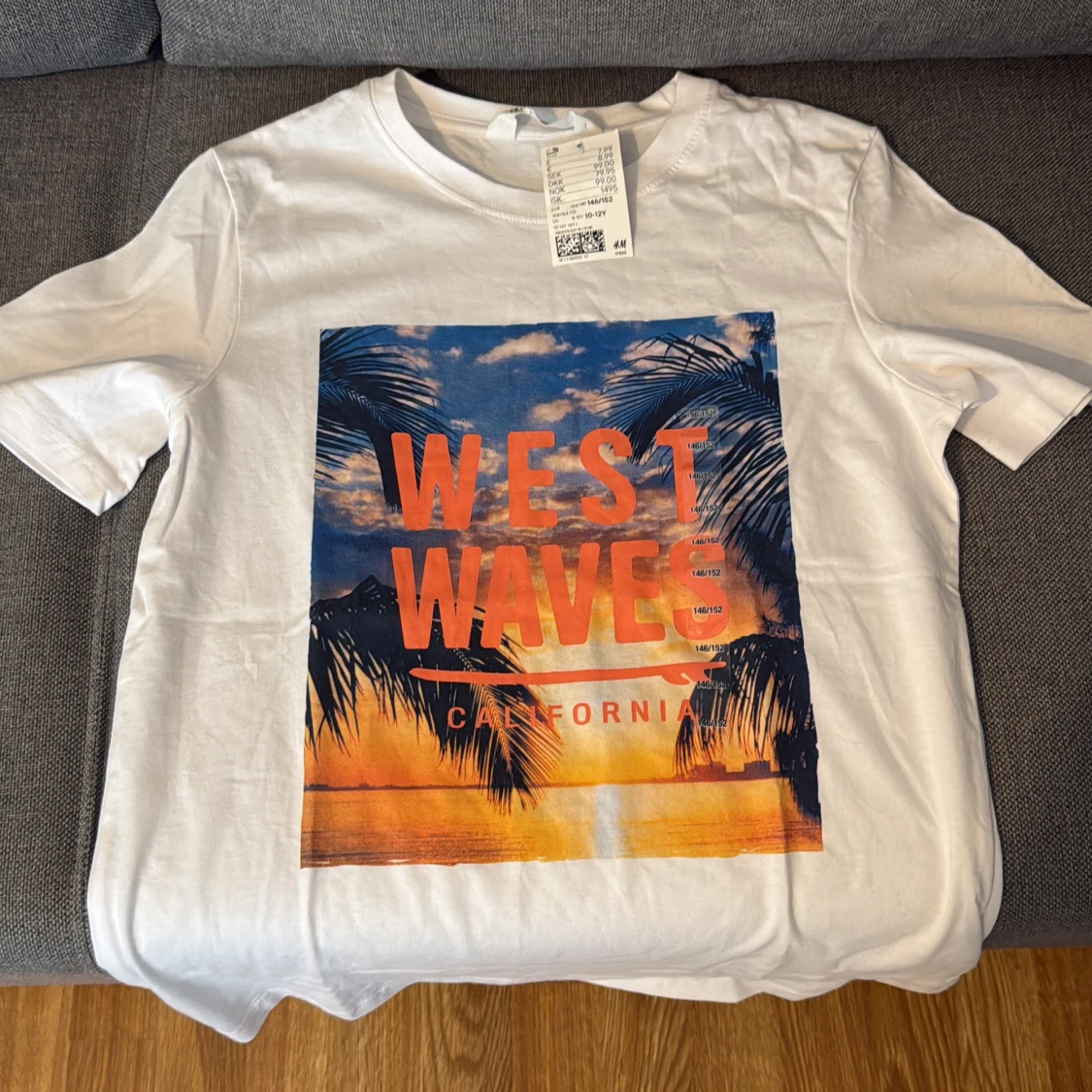 Vit t-shirt West Waves H&M