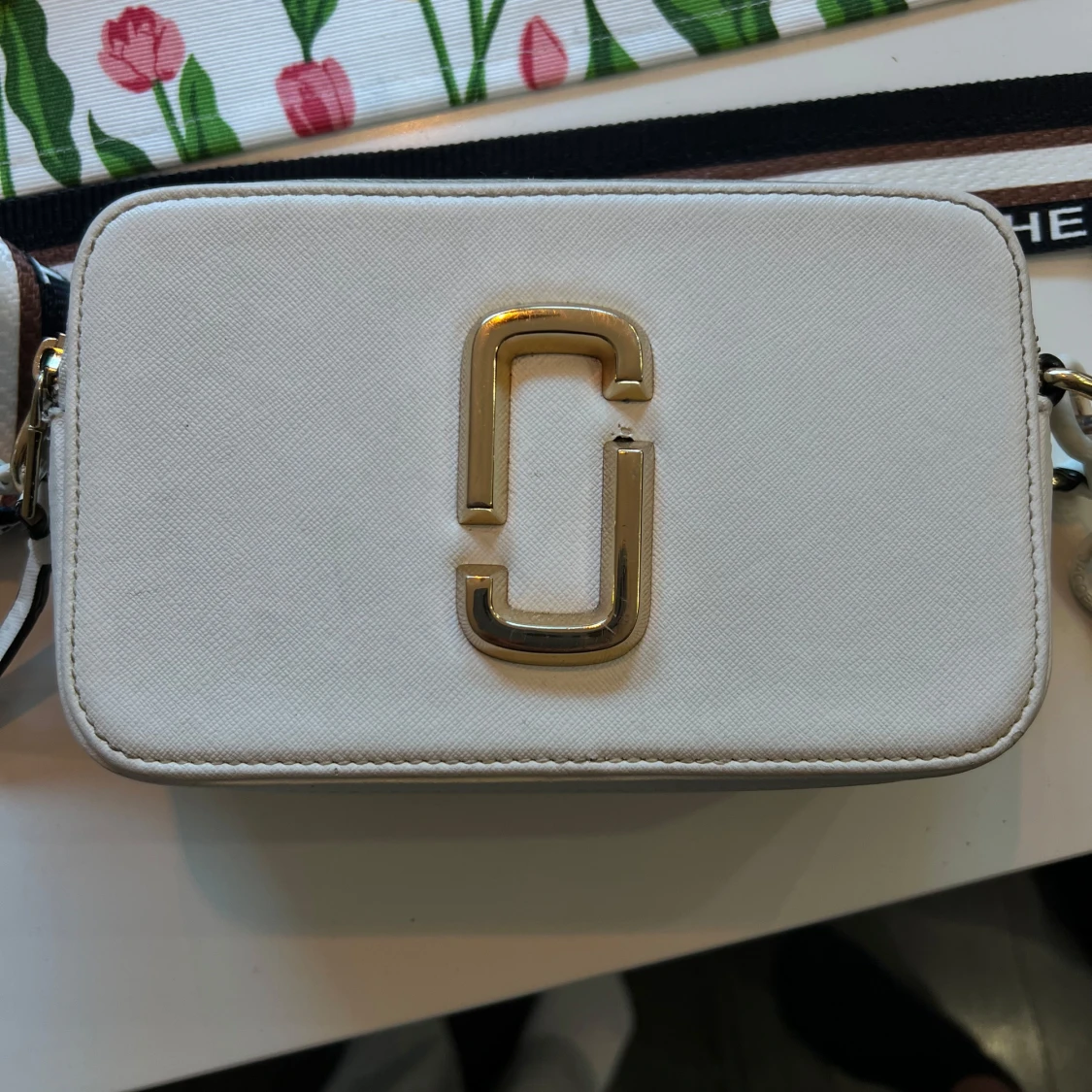 Vit axelväska Marc Jacobs Snapshot