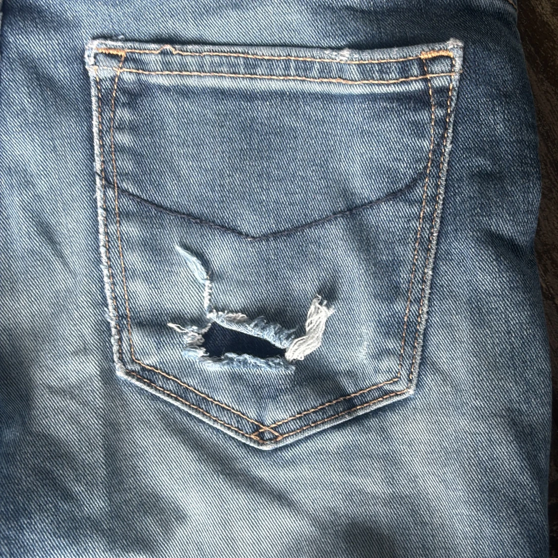 Blå bootcut jeans från Crocker - 3