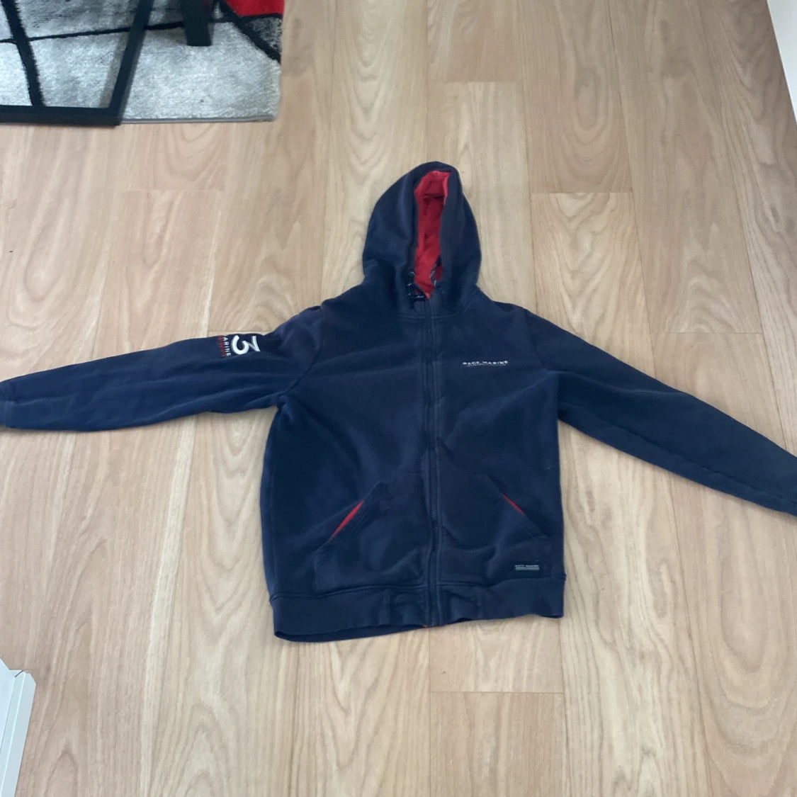 Marinblå fleecejacka race marine