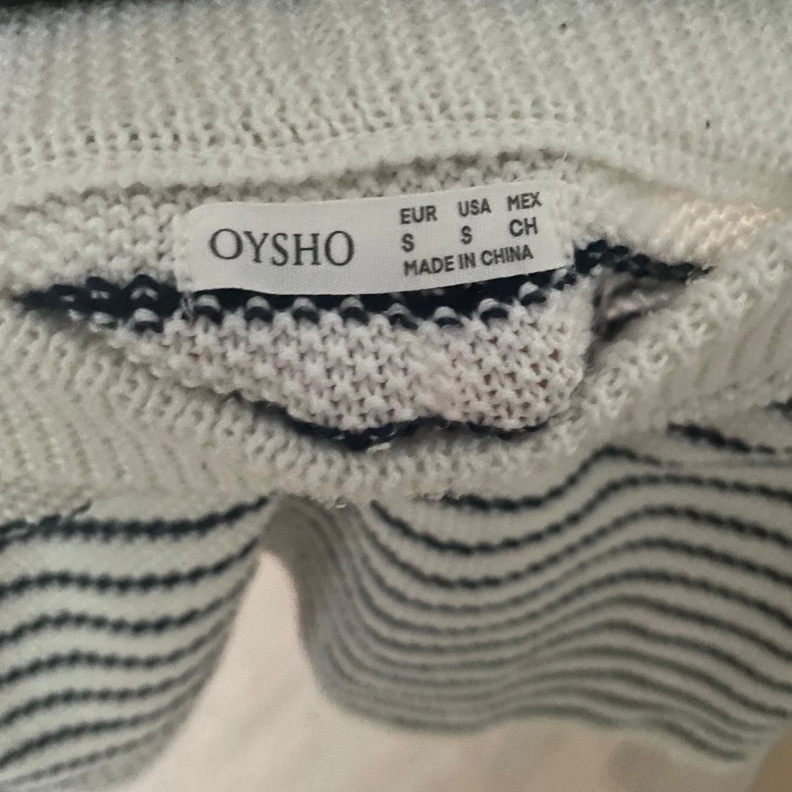 Vit och marinblå randig minikjol Oysho - 2