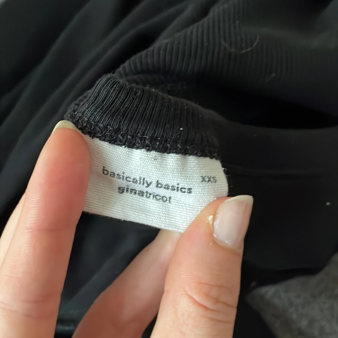 Svart långärmad topp i slim fit - 3