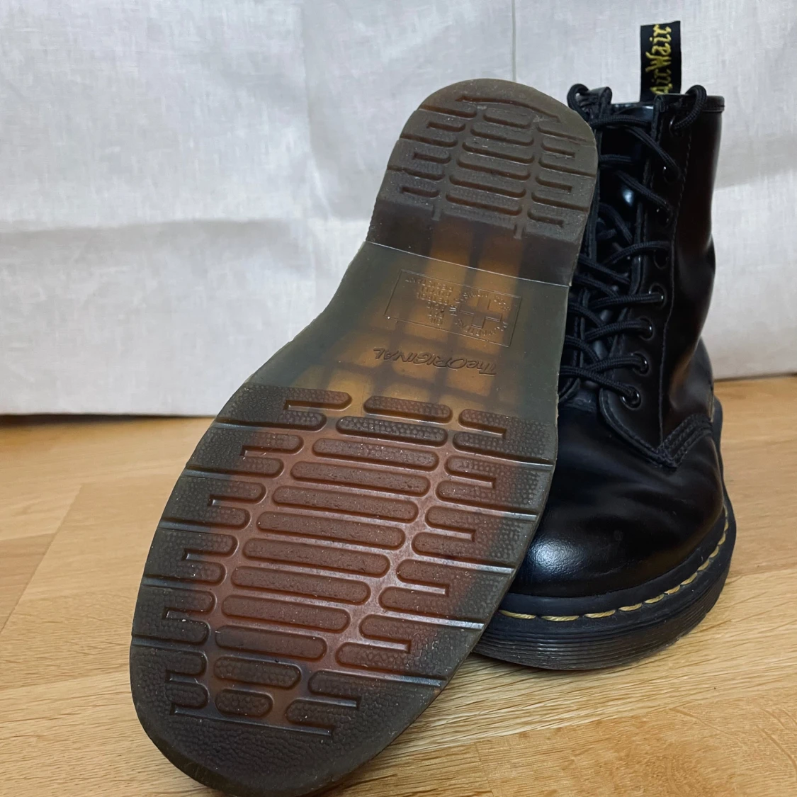 Svarta Dr. Martens boots i skinn - 1