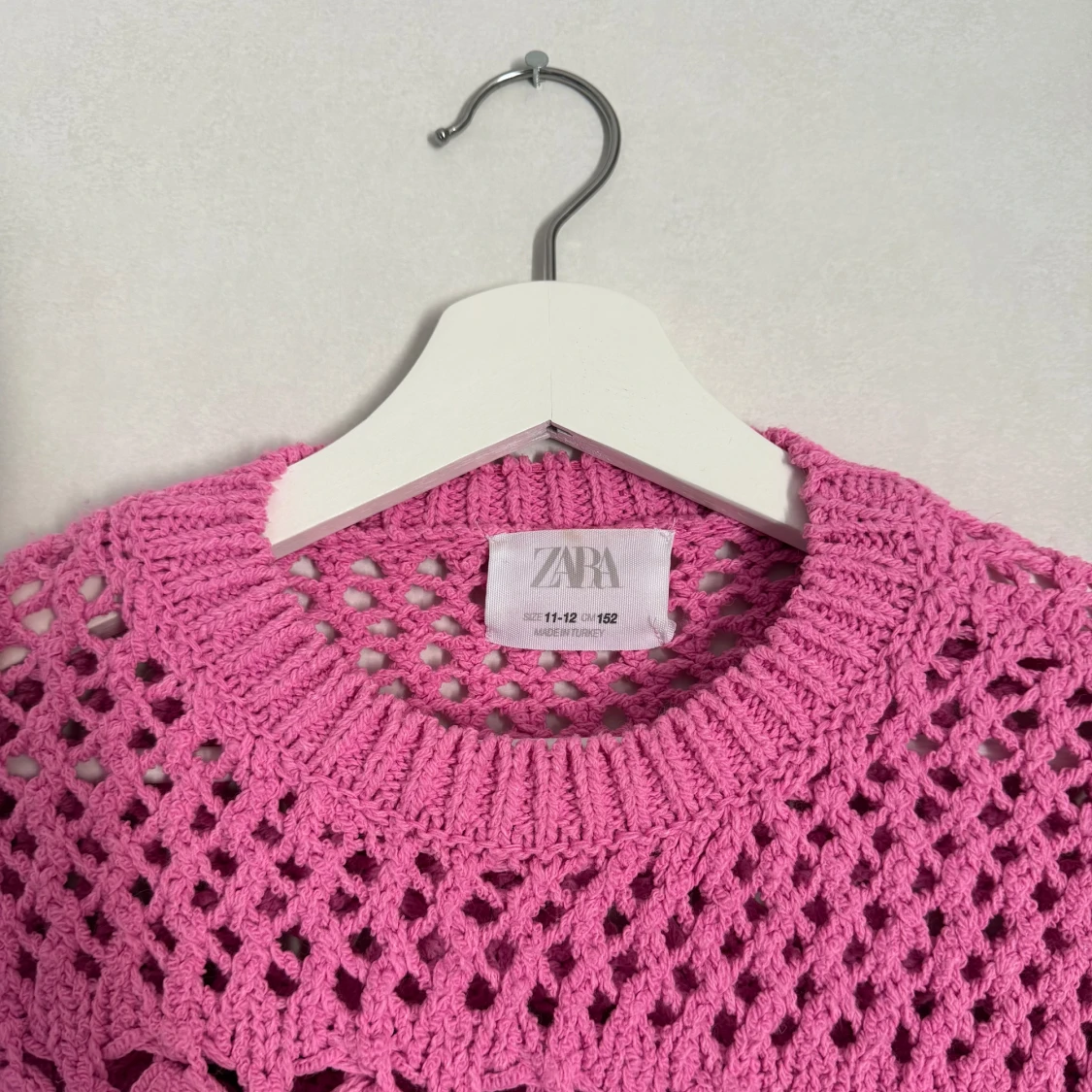 Rosa stickad tröja från Zara - 1