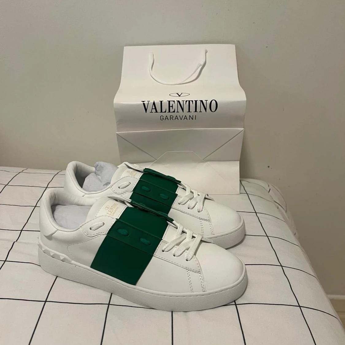 Valentino Garavani Open sneakers vit/grön - 2