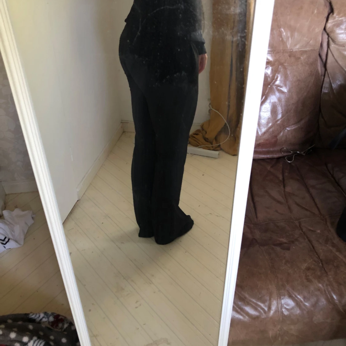 Svarta bootcut kostymbyxor - 2