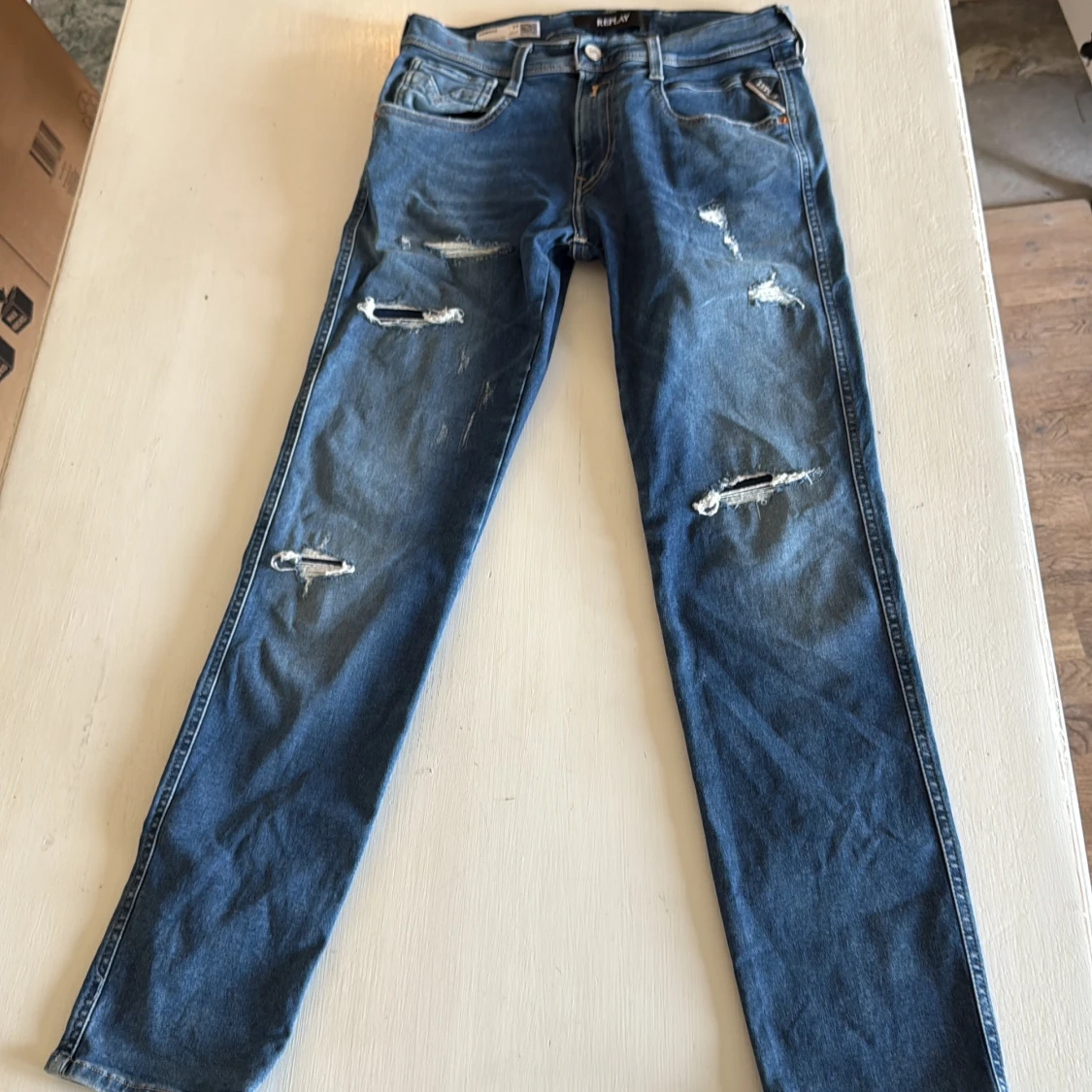 Replay Anbass blå slim jeans, stl 29 - 1