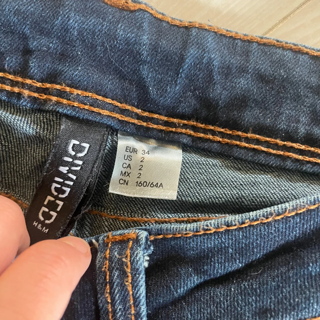 Mörkblå bootcut jeans - 4