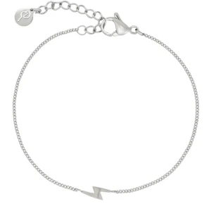 Silverarmband med blixt från Edblad  - Snyggt och minimalistiskt armband i silverfärg från Edblad med en tunn kedja och en blixtformad detalj i mitten. Justerbar längd med karbinlås och liten rund bricka med Edblad-logga. Perfekt accessoar för en cool och stilren look.