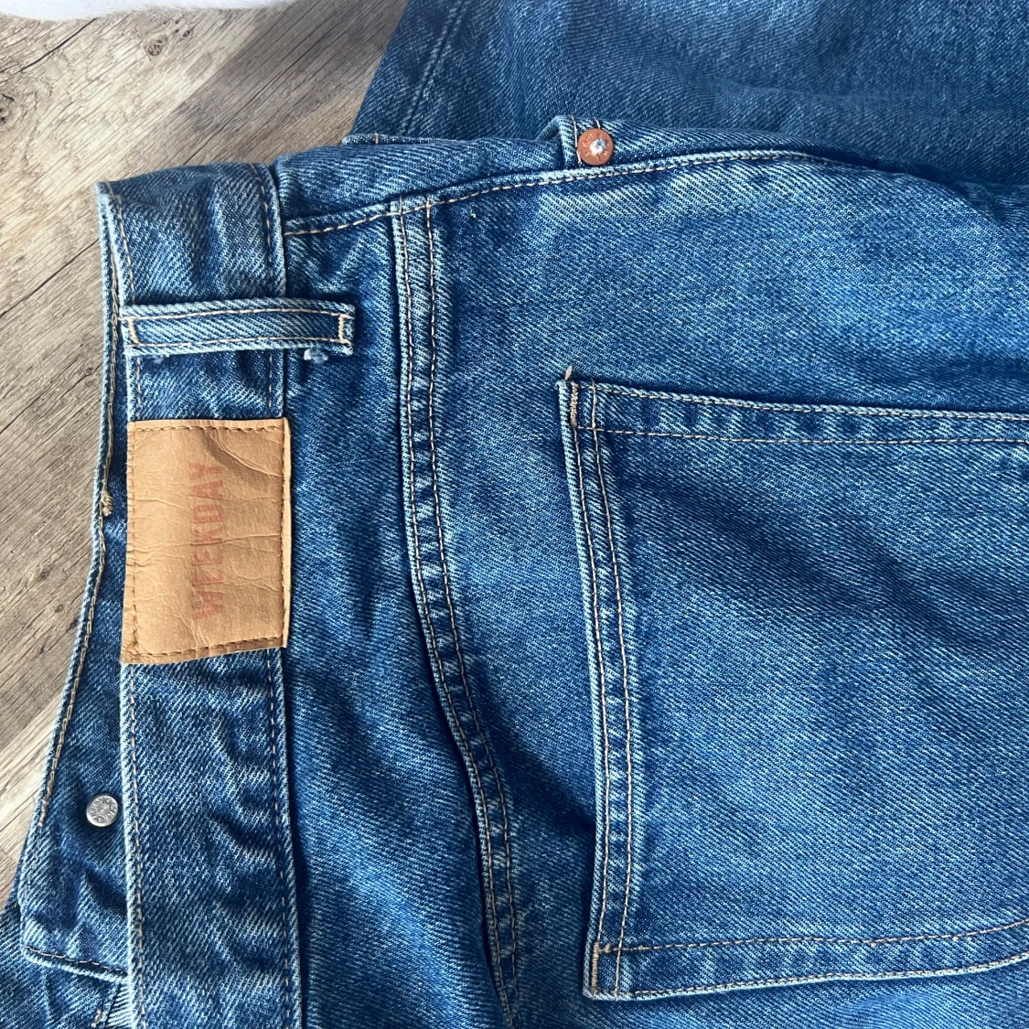 Blå Weekday Space jeans straight fit - 2