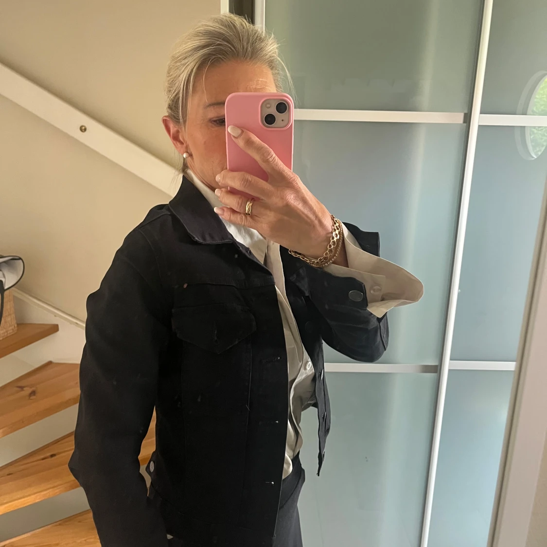 Svart jeansjacka från Crocker XS - 1