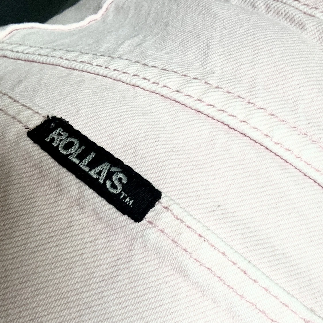 Ljusrosa jeans från Rollas - 3