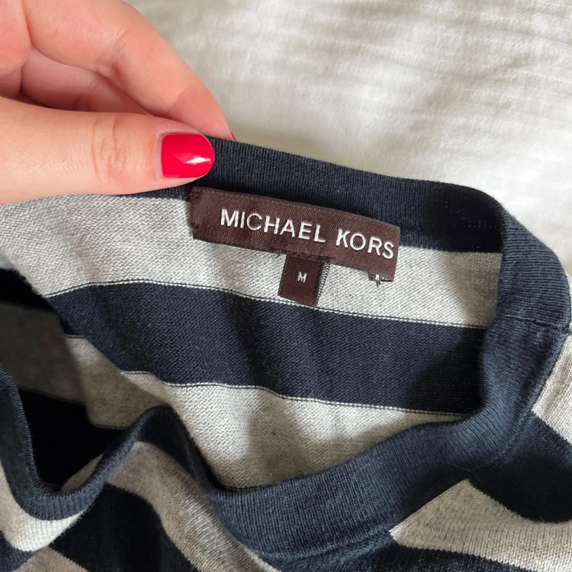 Finstickad randig tröja  - 4