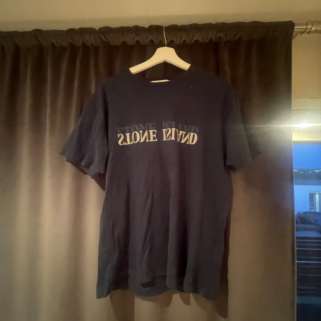 Stone island blå t shirt