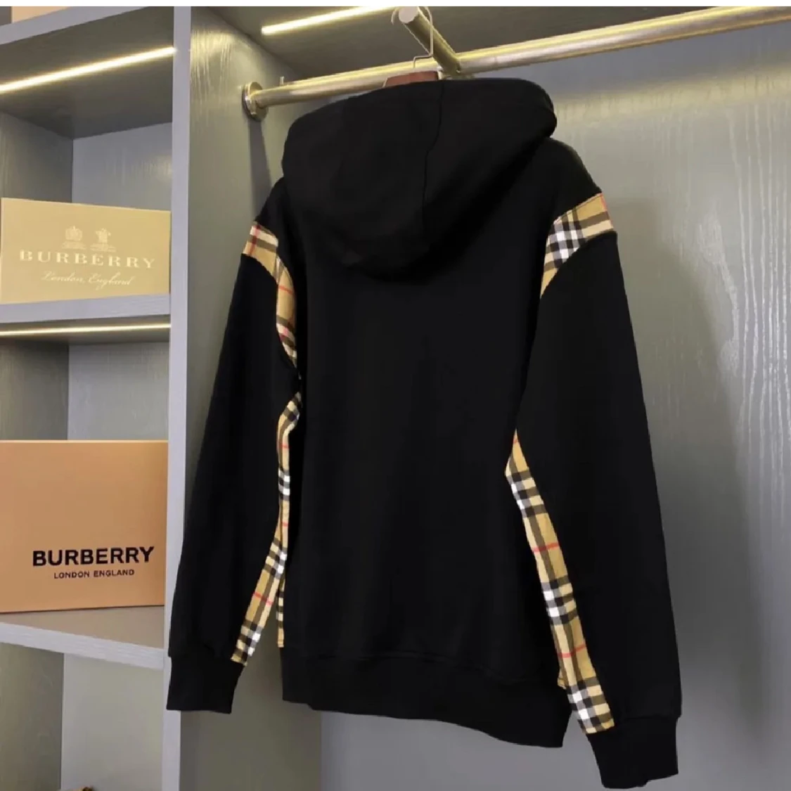 Svart Burberry Zip Hoodie - 2